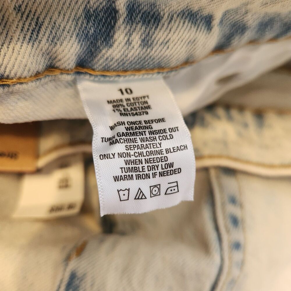 NWD Aeropostale Womens Stretch Mom Jean Cut Off Light Wash High Rise Size 10 - Picture 4 of 16